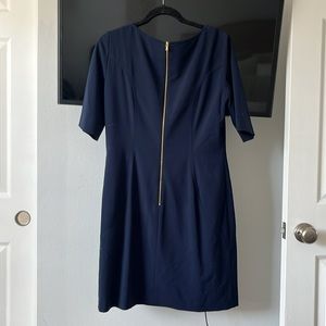 Tahari Navy Midi Dress